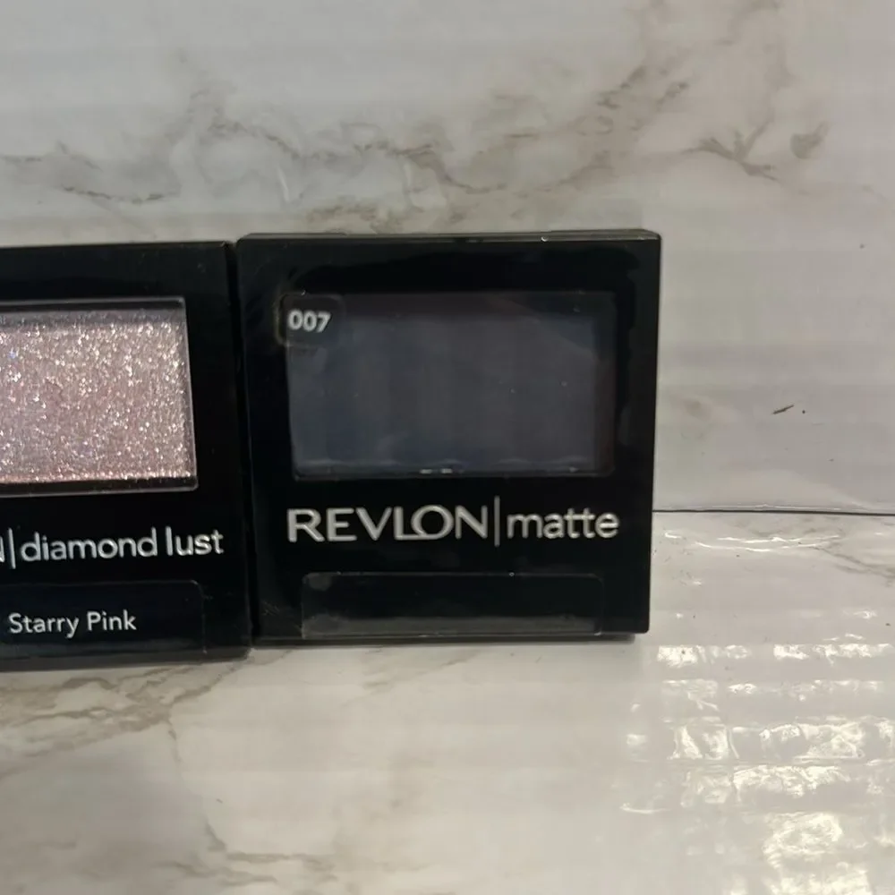 Revlon diamond lust in 110‎ starry pink and Riviera blue 007 Matte